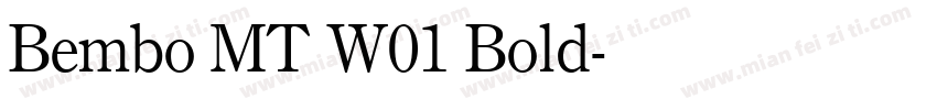 Bembo MT W01 Bold字体转换